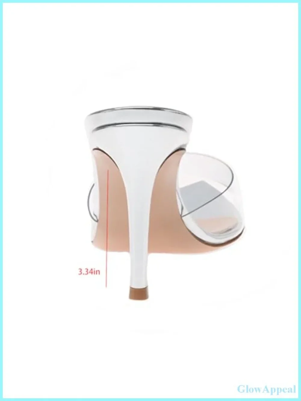 Transparent TPU Stiletto Heel Sandals for Women, Open Toe Patent Leather Mules